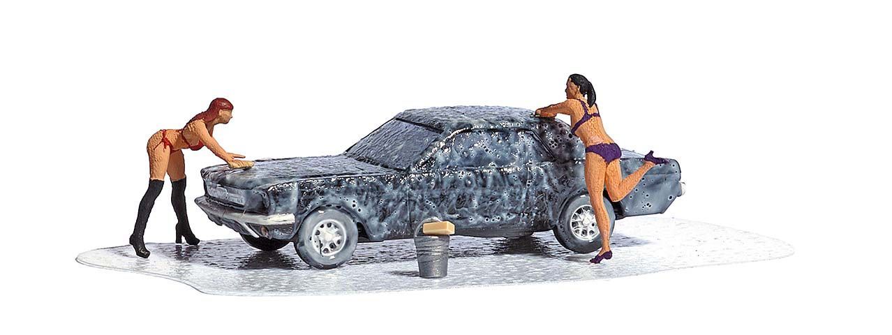 Busch 7824 - A-Set: Car-Wash H0 1:87